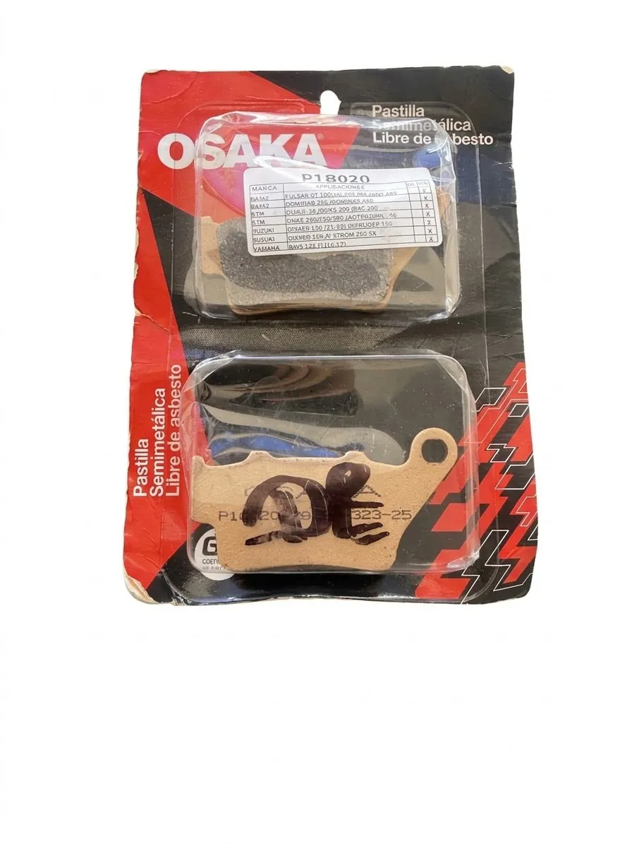 Pastillas Traseras Ct180, NS 200, NS 200 Fi Abs, DOMINAR 250, DOMINAR 400, DUKE 200, DUKE 250, 390, 690, Adventure 150, GIXXER 150, GIXXER 250, V Strom 250 Sx, Bws 125 Fi